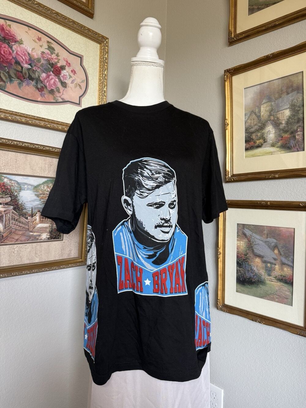 Zach Bryan Large Black Short Sleeve T Shirt Tour Size Large